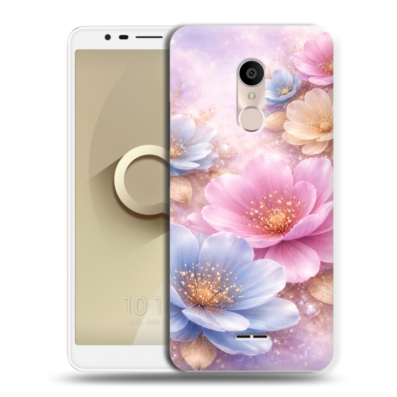 Силиконовый чехол на Alcatel 3C с принтом женский Силиконовый чехол на Alcatel 3C с принтом женский