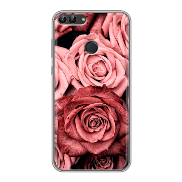 Силиконовый чехол на Huawei P Smart с принтом Цветы розы Силиконовый чехол на Huawei P Smart с принтом Цветы розы