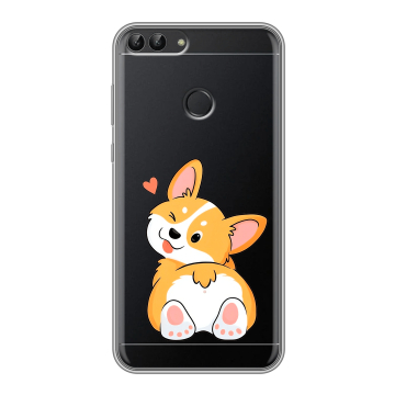 Силиконовый чехол на Huawei P Smart с принтом Корги Силиконовый чехол на Huawei P Smart с принтом Корги