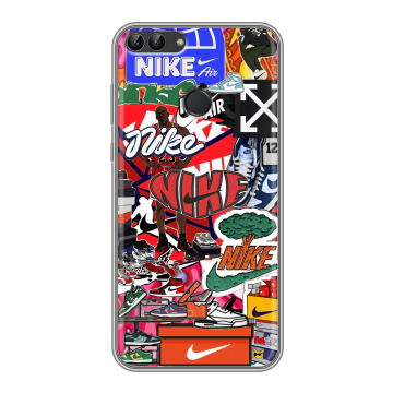 Силиконовый чехол на Huawei P Smart с принтом Найк Nike яркий Силиконовый чехол на Huawei P Smart с принтом Найк Nike яркий