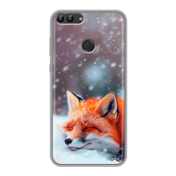 Силиконовый чехол на Huawei P Smart с принтом лиса Силиконовый чехол на Huawei P Smart с принтом лиса