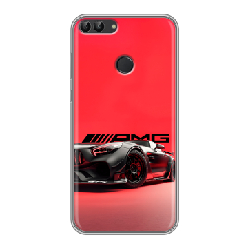 Силиконовый чехол на Huawei P Smart с принтом Мерседес Mercedes AMG