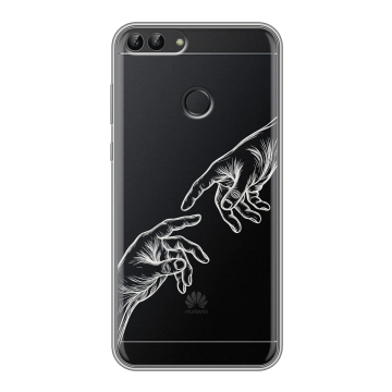 Силиконовый чехол на Huawei P Smart с принтом Сотворение мира