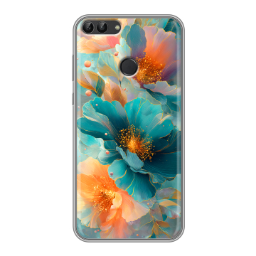 Силиконовый чехол на Huawei P Smart с принтом Цветы