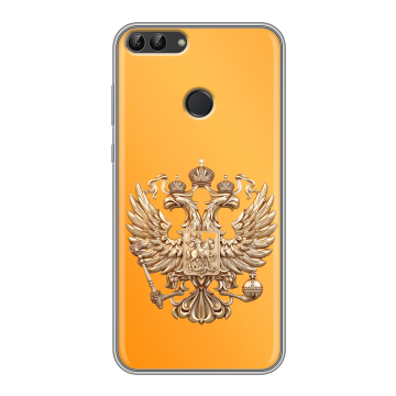 Силиконовый чехол на Huawei P Smart с принтом Герб Флаг России