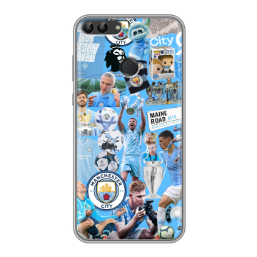 Силиконовый чехол на Huawei P Smart с принтом Man City Манчестер Сити
