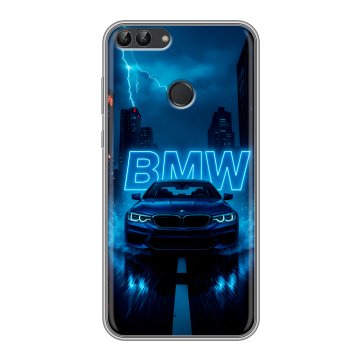 Силиконовый чехол на Huawei P Smart с принтом BMW БМВ