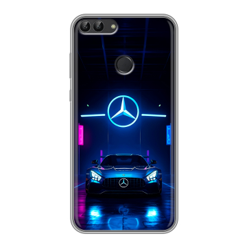 Силиконовый чехол на Huawei P Smart с принтом Mercedes Мерседес