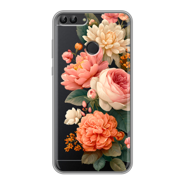 Силиконовый чехол на Huawei P Smart с принтом цветы