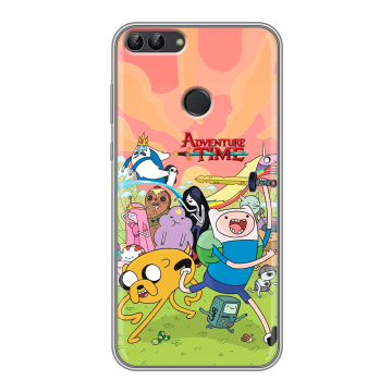 Силиконовый чехол на Huawei P Smart с принтом Adventure time Время приключений