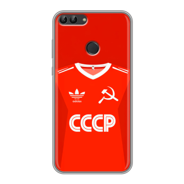 Силиконовый чехол на Huawei P Smart с принтом Флаг Герб СССР