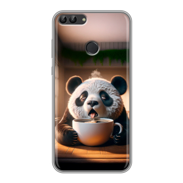 Силиконовый чехол на Huawei P Smart с принтом смешная панда Силиконовый чехол на Huawei P Smart с принтом смешная панда