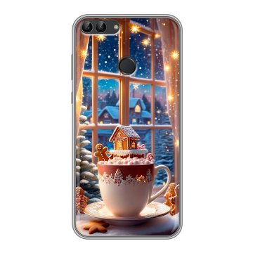 Силиконовый чехол на Huawei P Smart с принтом Новый год