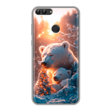 Силиконовый чехол на Huawei P Smart с принтом Новый год