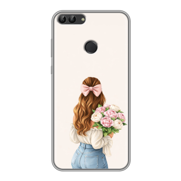 Силиконовый чехол на Huawei P Smart с принтом женский Силиконовый чехол на Huawei P Smart с принтом женский
