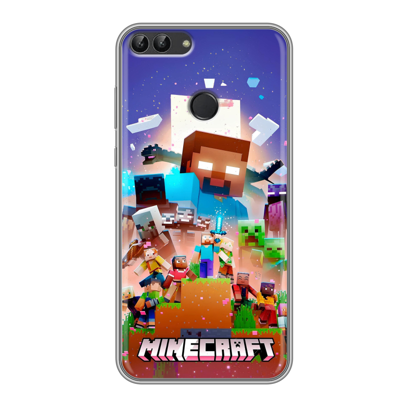 Силиконовый чехол на Huawei P Smart с принтом Майнкрафт Minecraft Силиконовый чехол на Huawei P Smart с принтом Майнкрафт Minecraft
