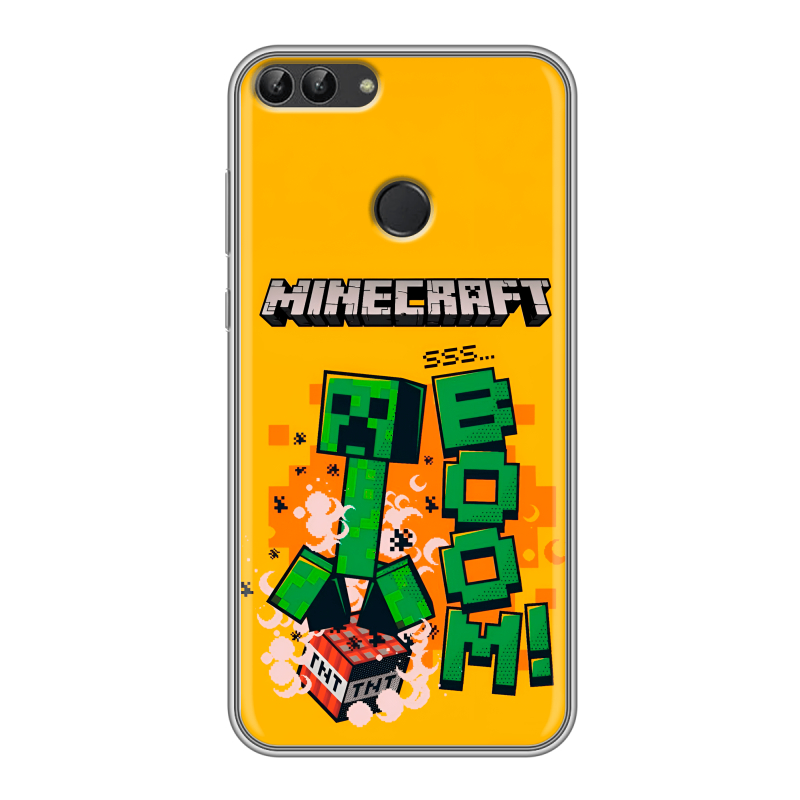 Силиконовый чехол на Huawei P Smart с принтом Майнкрафт Minecraft Силиконовый чехол на Huawei P Smart с принтом Майнкрафт Minecraft
