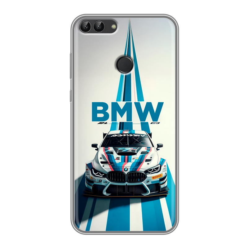 Пластиковый чехол на Huawei P Smart с принтом БМВ BMW Пластиковый чехол на Huawei P Smart с принтом БМВ BMW