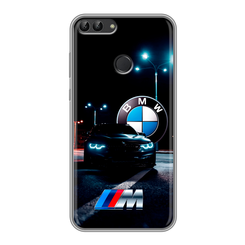 Силиконовый чехол на Huawei P Smart с принтом БМВ BMW Силиконовый чехол на Huawei P Smart с принтом БМВ BMW