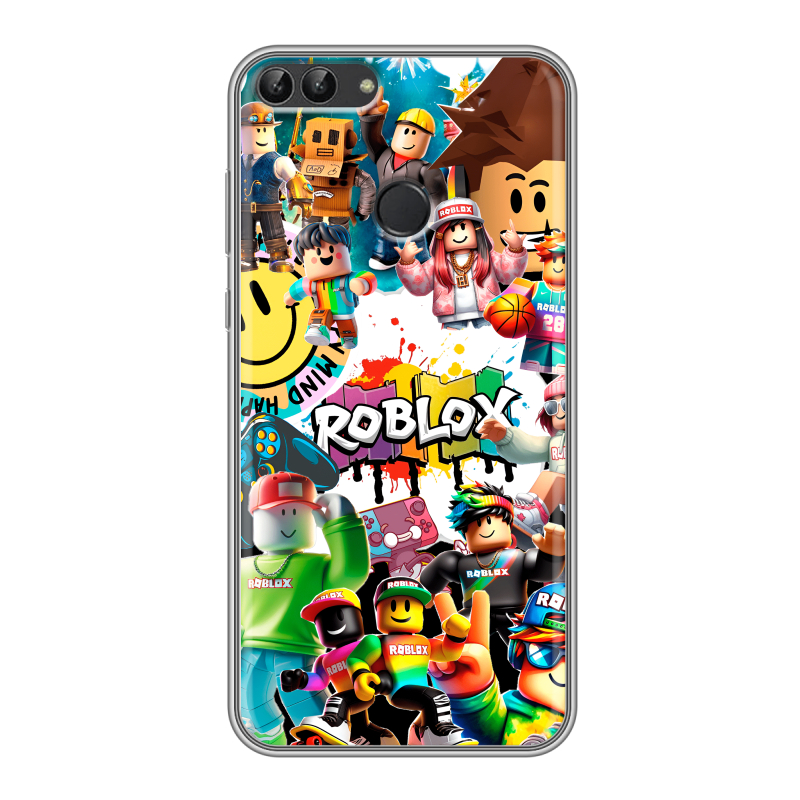 Силиконовый чехол на Huawei P Smart с принтом Roblox Роблокс Силиконовый чехол на Huawei P Smart с принтом Roblox Роблокс