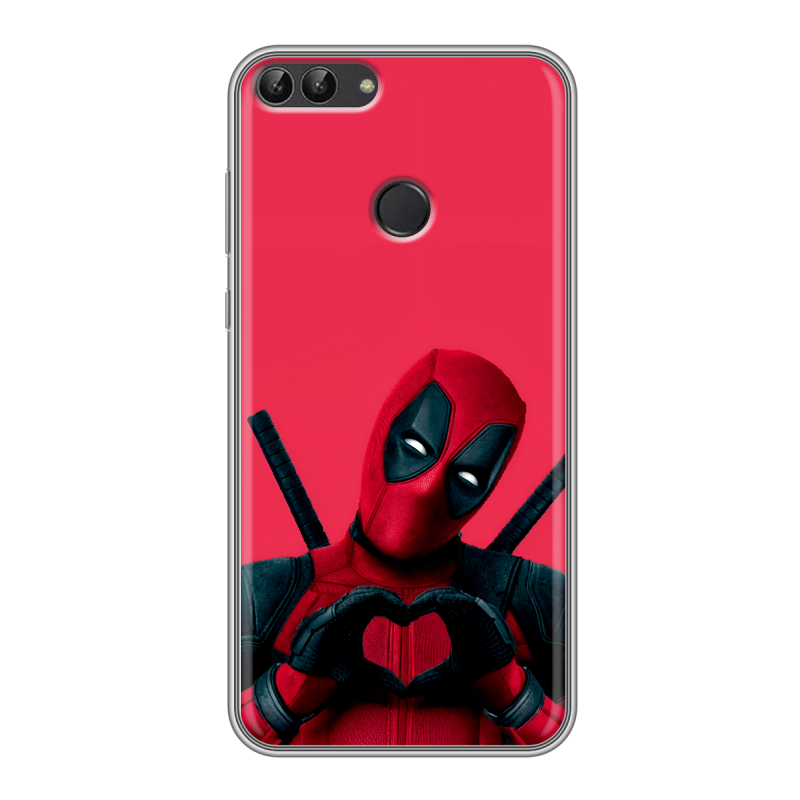 Силиконовый чехол на Huawei P Smart с принтом Дедпул Deadpool Силиконовый чехол на Huawei P Smart с принтом Дедпул Deadpool