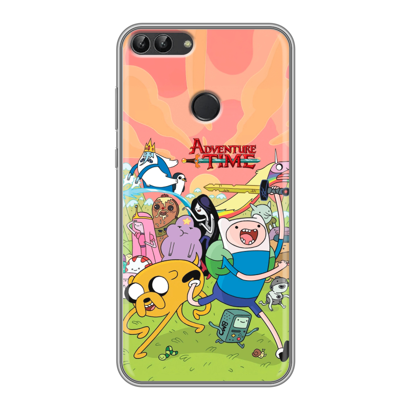 Пластиковый чехол на Huawei P Smart с принтом Adventure time Время приключений Пластиковый чехол на Huawei P Smart с принтом Adventure time Время приключений