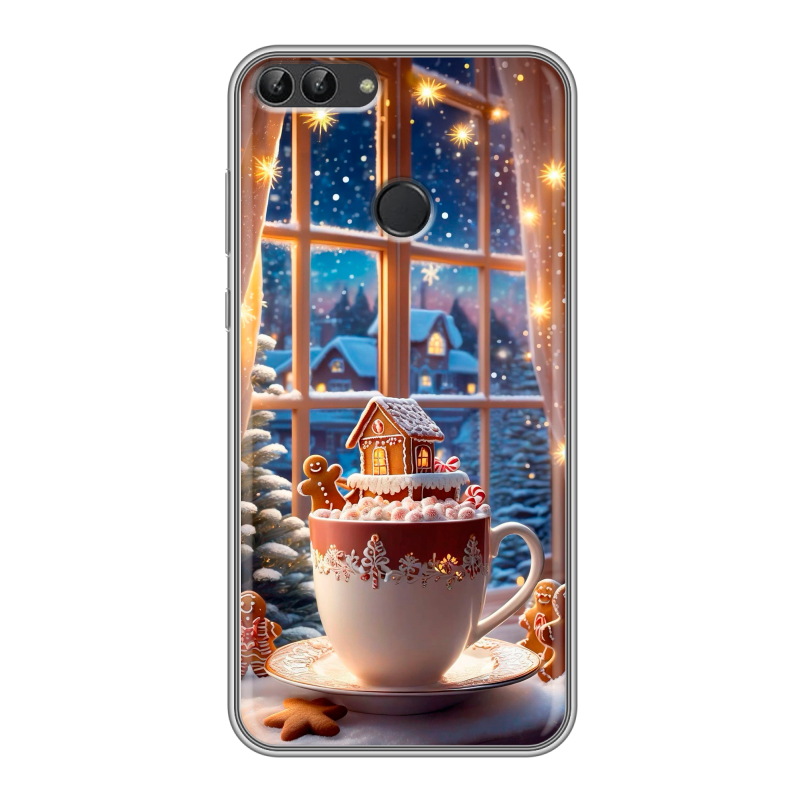 Пластиковый чехол на Huawei P Smart с принтом Новый год Пластиковый чехол на Huawei P Smart с принтом Новый год