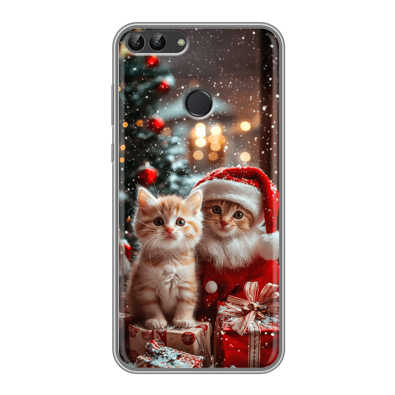 Силиконовый чехол на Huawei P Smart с принтом Новый год Силиконовый чехол на Huawei P Smart с принтом Новый год