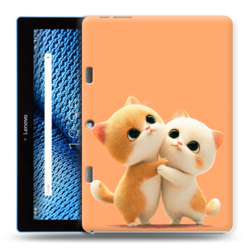 Силиконовый чехол на планшета Lenovo Tab 10 TB-X103F с принтом Милые котики Силиконовый чехол на планшета Lenovo Tab 10 TB-X103F с принтом Милые котики