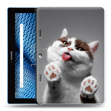 Силиконовый чехол на планшета Lenovo Tab 10 TB-X103F с принтом Коты Силиконовый чехол на планшета Lenovo Tab 10 TB-X103F с принтом Коты