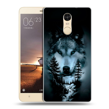 Силиконовый противоударный чехол на Xiaomi RedMi Note 4X с принтом Лесной волк Силиконовый противоударный чехол на Xiaomi RedMi Note 4X с принтом Лесной волк