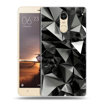 Силиконовый противоударный чехол на Xiaomi RedMi Note 4X с принтом Черные кристаллы Силиконовый противоударный чехол на Xiaomi RedMi Note 4X с принтом Черные кристаллы