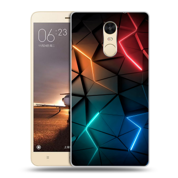 Силиконовый противоударный чехол на Xiaomi RedMi Note 4X с принтом Абстракция неон Силиконовый противоударный чехол на Xiaomi RedMi Note 4X с принтом Абстракция неон