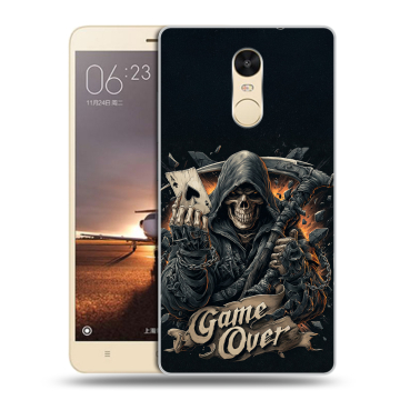 Силиконовый противоударный чехол на Xiaomi RedMi Note 4X с принтом Скелет карты Силиконовый противоударный чехол на Xiaomi RedMi Note 4X с принтом Скелет карты