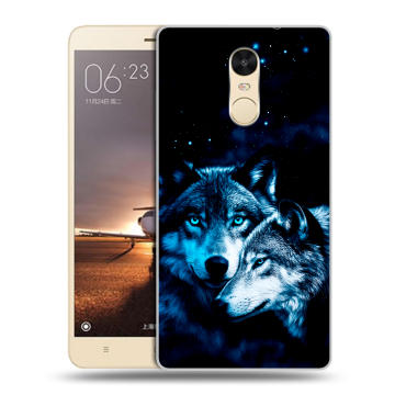 Силиконовый противоударный чехол на Xiaomi RedMi Note 4X с принтом Волки Силиконовый противоударный чехол на Xiaomi RedMi Note 4X с принтом Волки