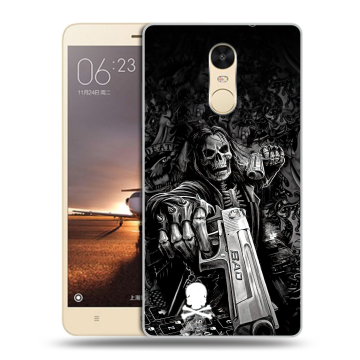 Силиконовый противоударный чехол на Xiaomi RedMi Note 4X с принтом Скелет Силиконовый противоударный чехол на Xiaomi RedMi Note 4X с принтом Скелет