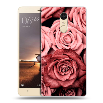 Силиконовый противоударный чехол на Xiaomi RedMi Note 4X с принтом Цветы розы Силиконовый противоударный чехол на Xiaomi RedMi Note 4X с принтом Цветы розы