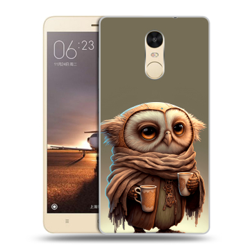 Силиконовый противоударный чехол на Xiaomi RedMi Note 4X с принтом Сова Силиконовый противоударный чехол на Xiaomi RedMi Note 4X с принтом Сова