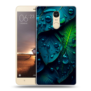 Силиконовый противоударный чехол на Xiaomi RedMi Note 4X с принтом Листья Силиконовый противоударный чехол на Xiaomi RedMi Note 4X с принтом Листья