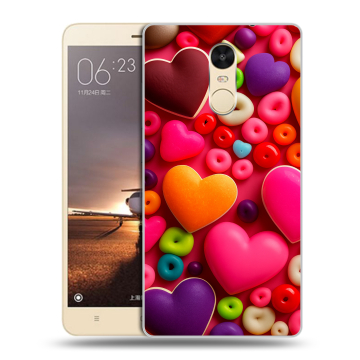 Силиконовый противоударный чехол на Xiaomi RedMi Note 4X с принтом Сердечки Силиконовый противоударный чехол на Xiaomi RedMi Note 4X с принтом Сердечки