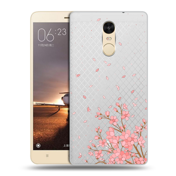 Силиконовый противоударный чехол на Xiaomi RedMi Note 4X с принтом Ветка сакуры