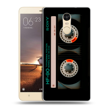 Силиконовый противоударный чехол на Xiaomi RedMi Note 4X с принтом Кассета Силиконовый противоударный чехол на Xiaomi RedMi Note 4X с принтом Кассета