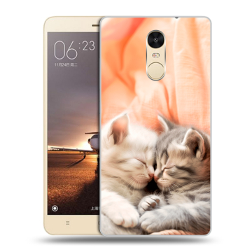 Силиконовый противоударный чехол на Xiaomi RedMi Note 4X с принтом Котята