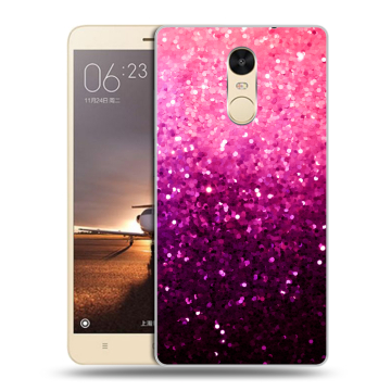 Силиконовый противоударный чехол на Xiaomi RedMi Note 4X с принтом Блестки