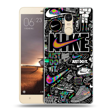 Силиконовый противоударный чехол на Xiaomi RedMi Note 4X с принтом Найк