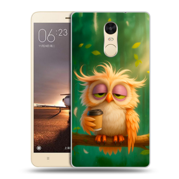 Силиконовый противоударный чехол на Xiaomi RedMi Note 4X с принтом сова Силиконовый противоударный чехол на Xiaomi RedMi Note 4X с принтом сова