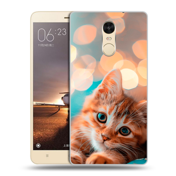 Силиконовый противоударный чехол на Xiaomi RedMi Note 4X с принтом котик