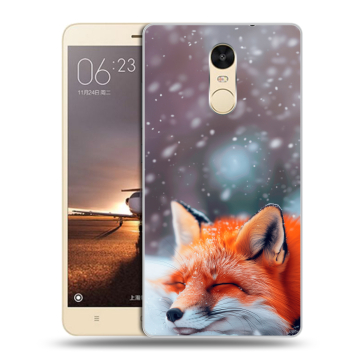 Силиконовый противоударный чехол на Xiaomi RedMi Note 4X с принтом лиса