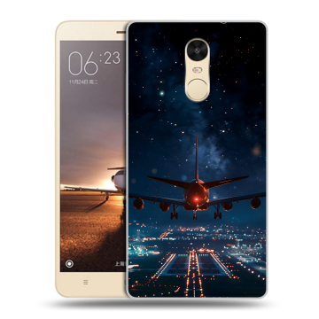 Силиконовый противоударный чехол на Xiaomi RedMi Note 4X с принтом самолет