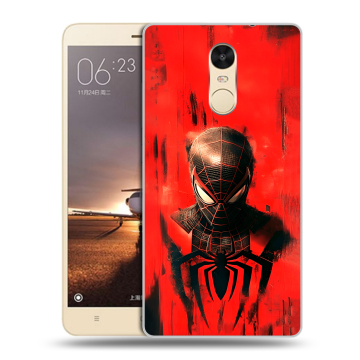 Силиконовый противоударный чехол на Xiaomi RedMi Note 4X с принтом человек паук spiderman Силиконовый противоударный чехол на Xiaomi RedMi Note 4X с принтом человек паук spiderman